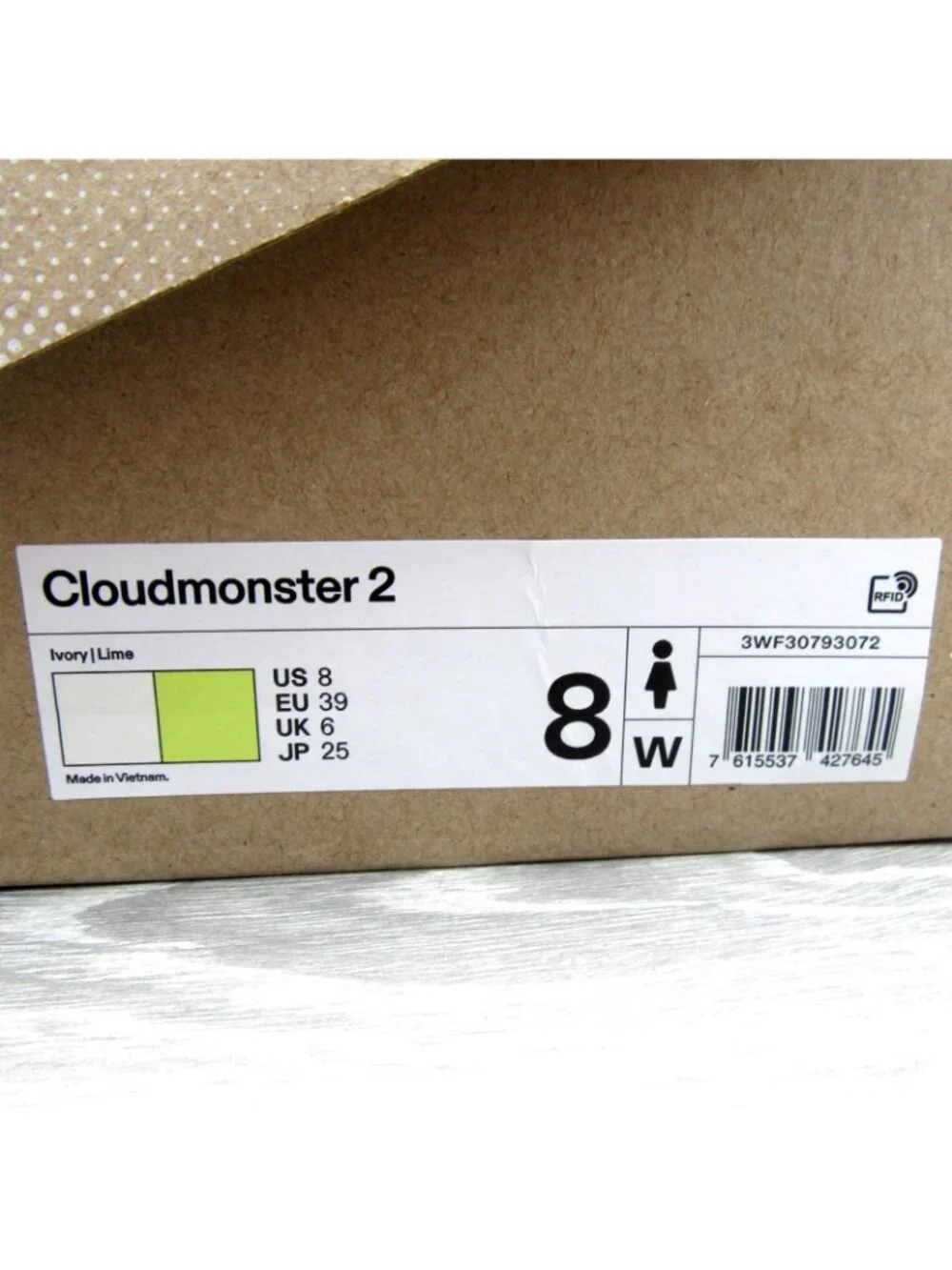 ON Cloudmonster 2 Running Shoes Womens Size 8 Ivory Lime NEW - Picture 15 of 15